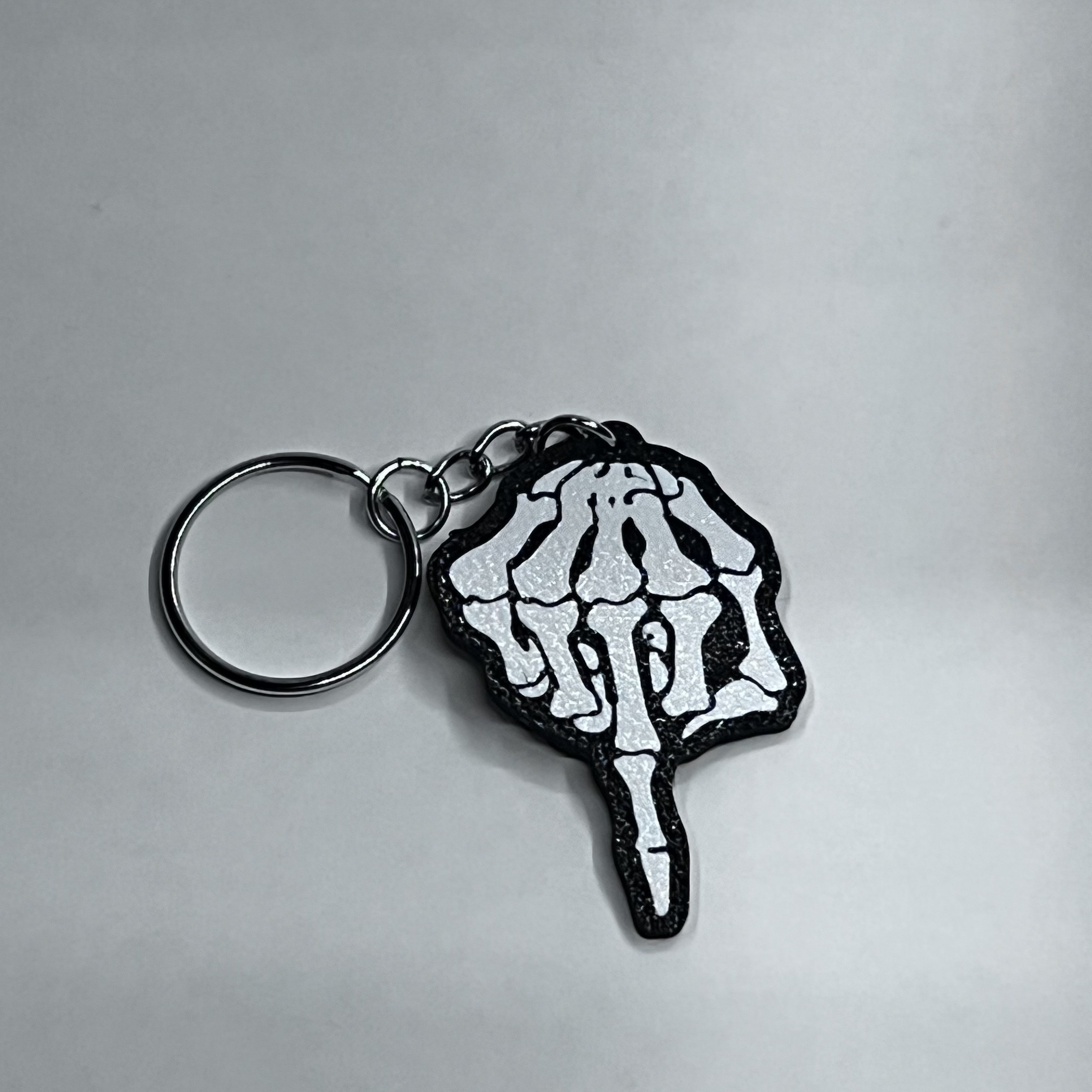 Skeleton Middle Finger Keychain